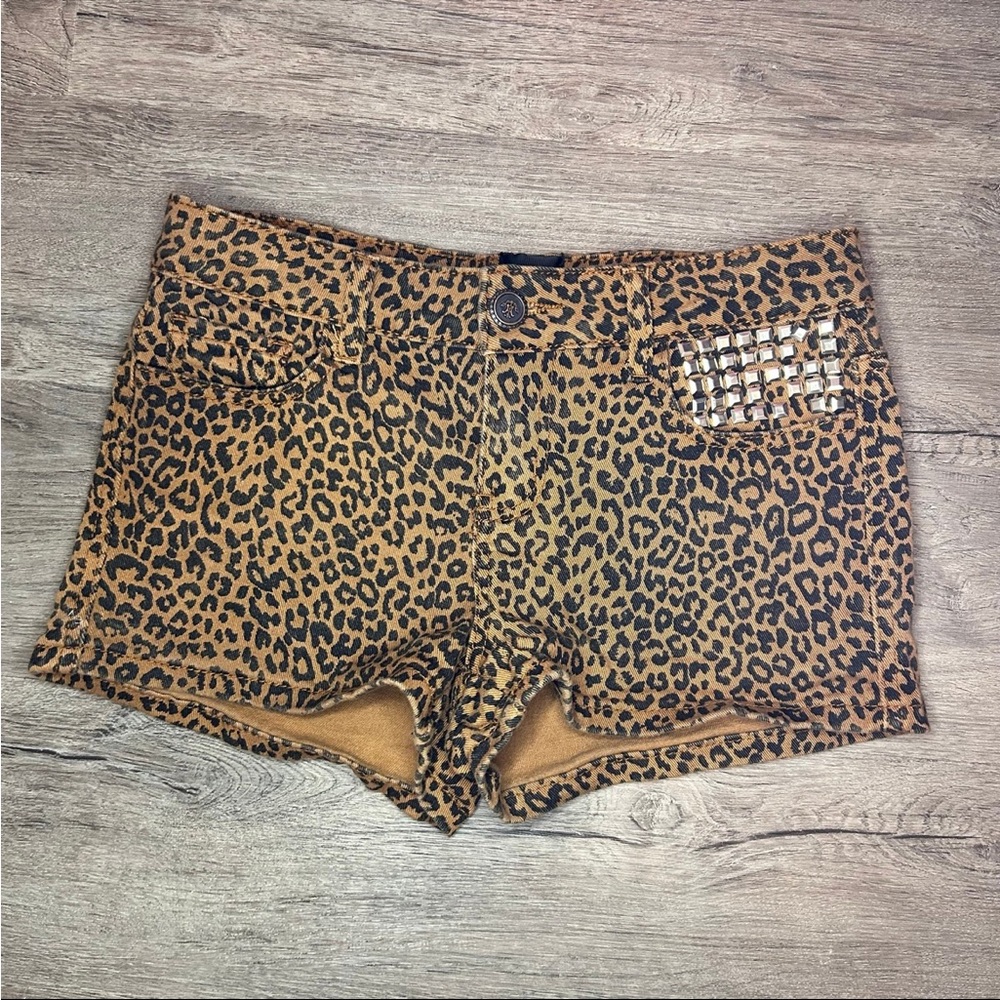Leopard Print Bebe Shorts